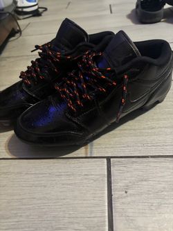 Black cat Jordan low football cleats size 8