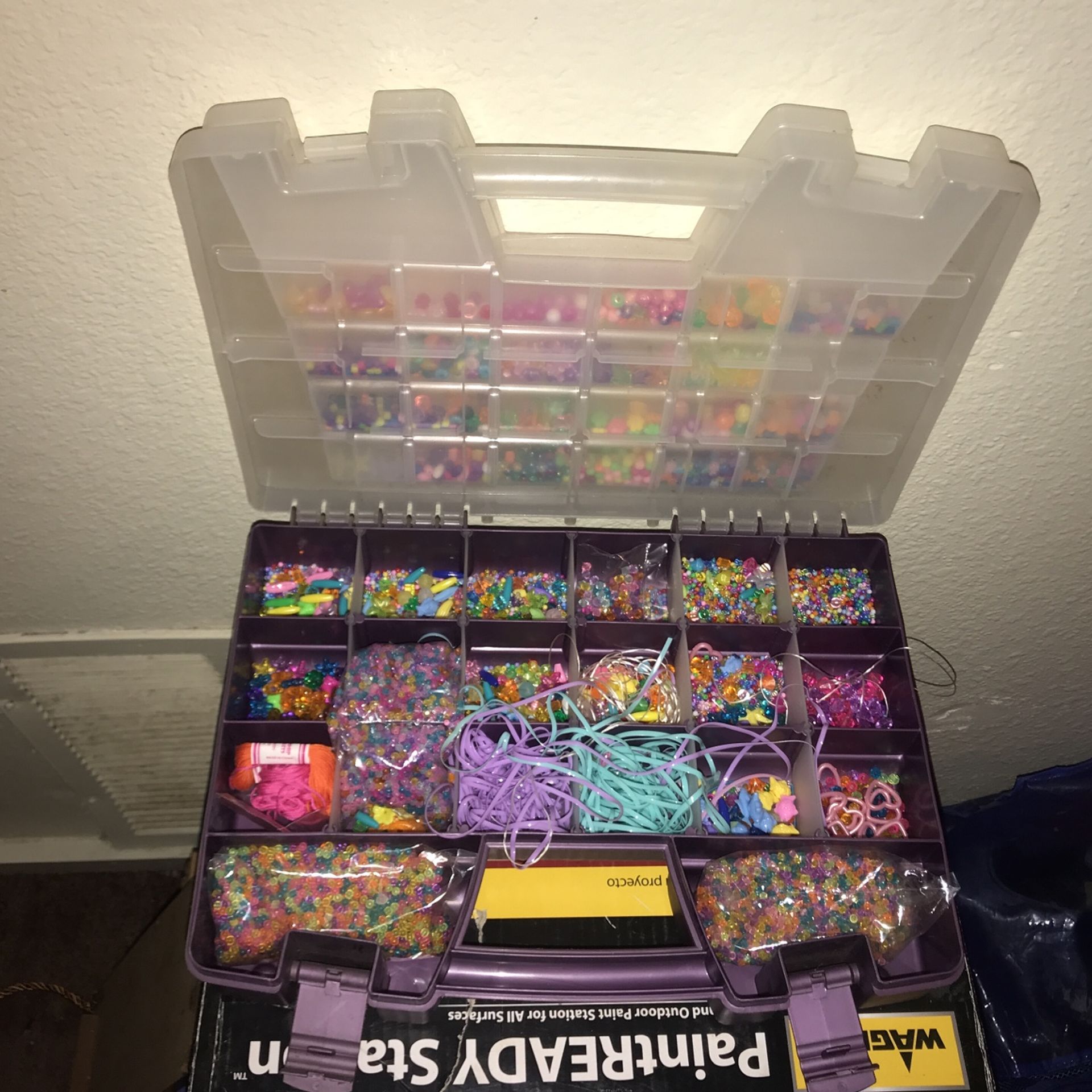 Huge Bead Jewelry Making Set Kit In Great Storage Container