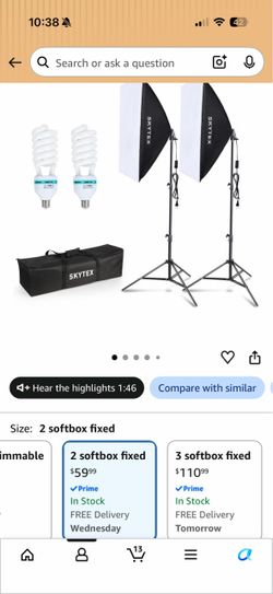 2 studio lights