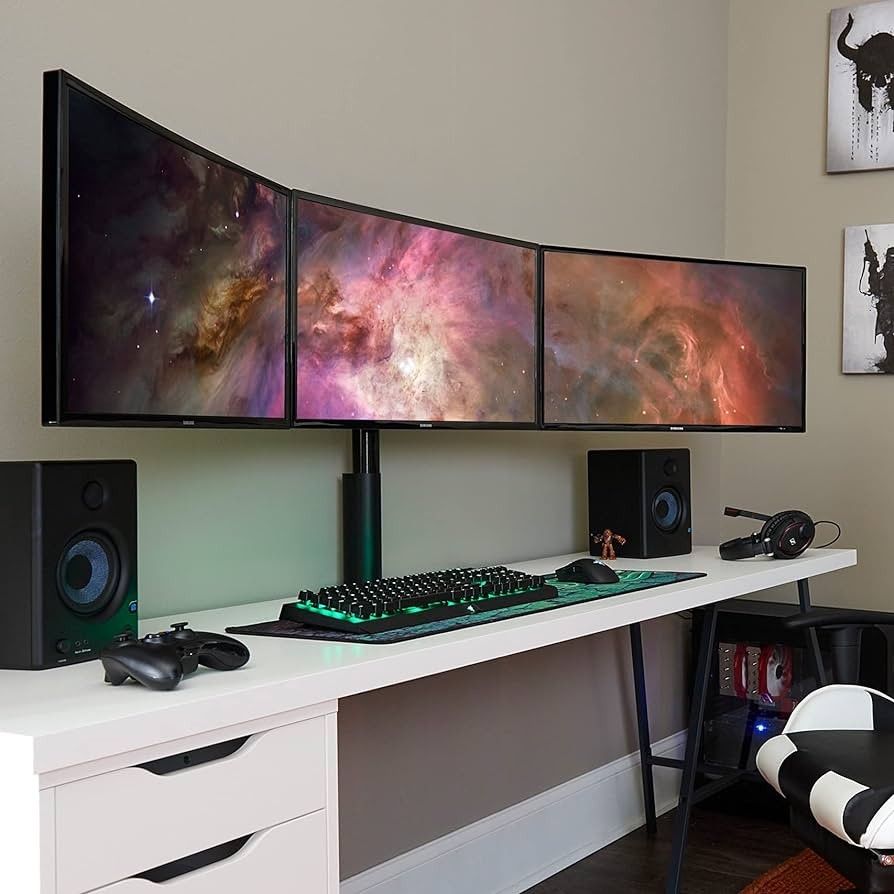 Echogear Echo-GM3C Triple Screen Monitor Stand Up To 27" Monitor