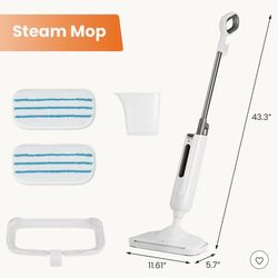 Steam Mopa Limpiadora de vapor, con almohadillas reutilizables para el cuidado de madera y alfombras