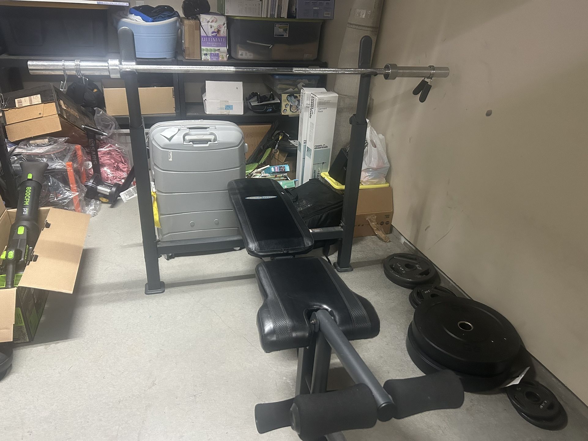 Flat Bench with Weights