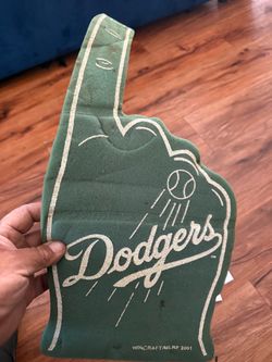 LA Dodgers Foam Finger Fan Glove and collectible aluminum vintage signs $30 each or all for $150