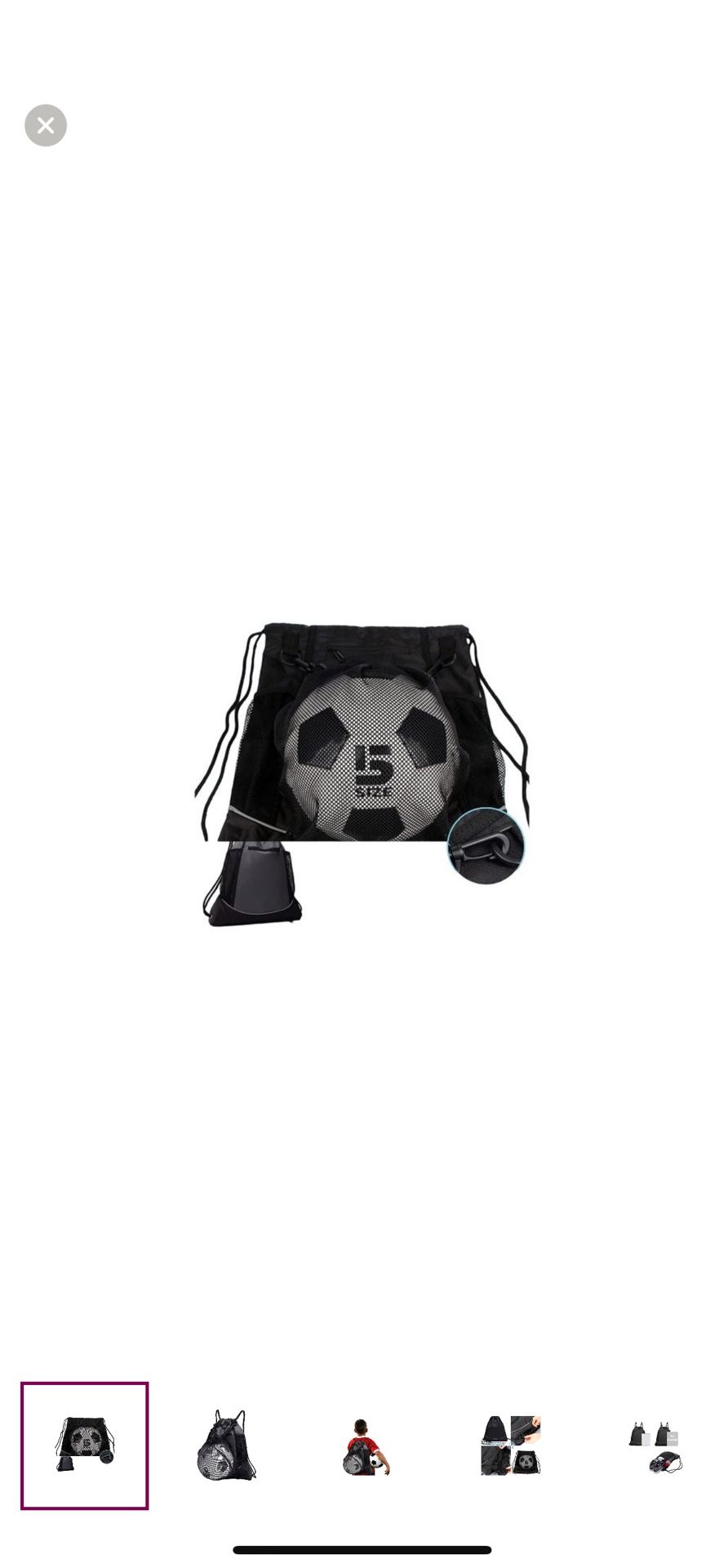 KAEGREEL Drawstring Soccer Bag for Boys, Foldable Basketball Backpack Gym Bag Sackpack Sports Sack with Detachable Ball Mesh Bag for Volleyball Baseba