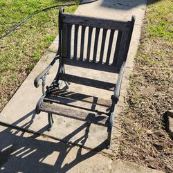 Wrought Iron Chair Antique 