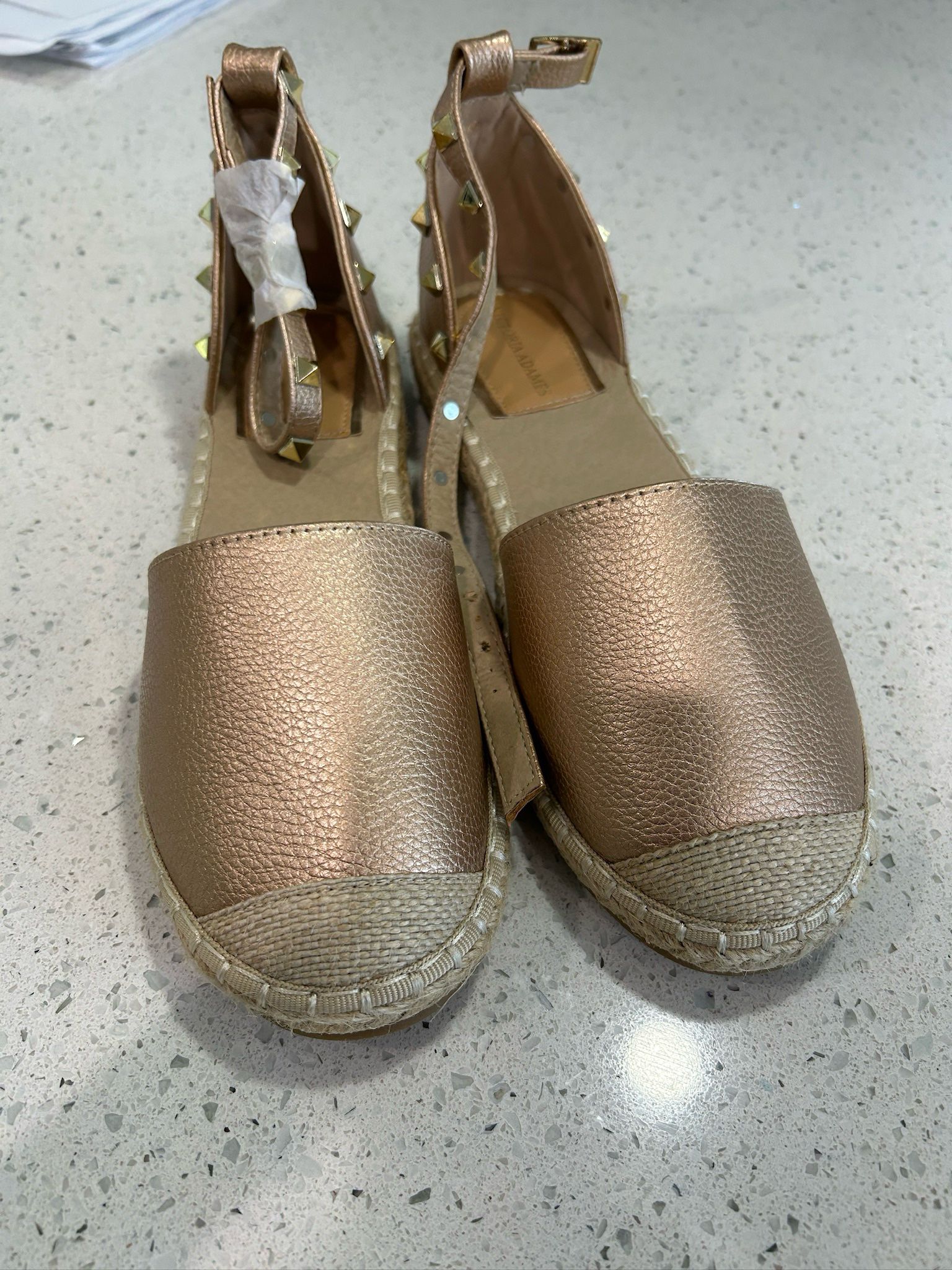 Women's Metallic Espadrille NEW Flats