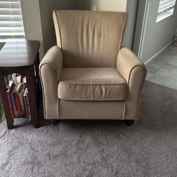 Beige rocking chair