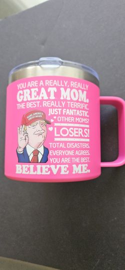 Hot Pink Mug Featuring Donald Trump