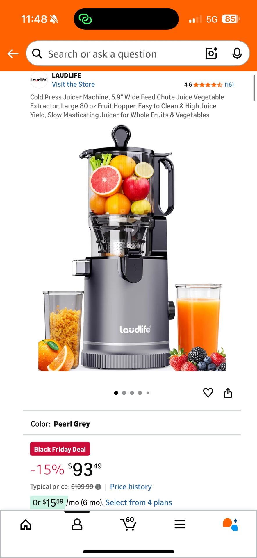 LaudLife cold press slow Juicer 
