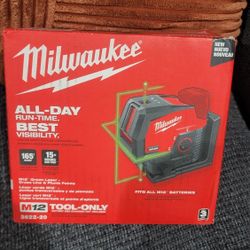 M12 Milwuakee Green Laser  Cross Lines 165'