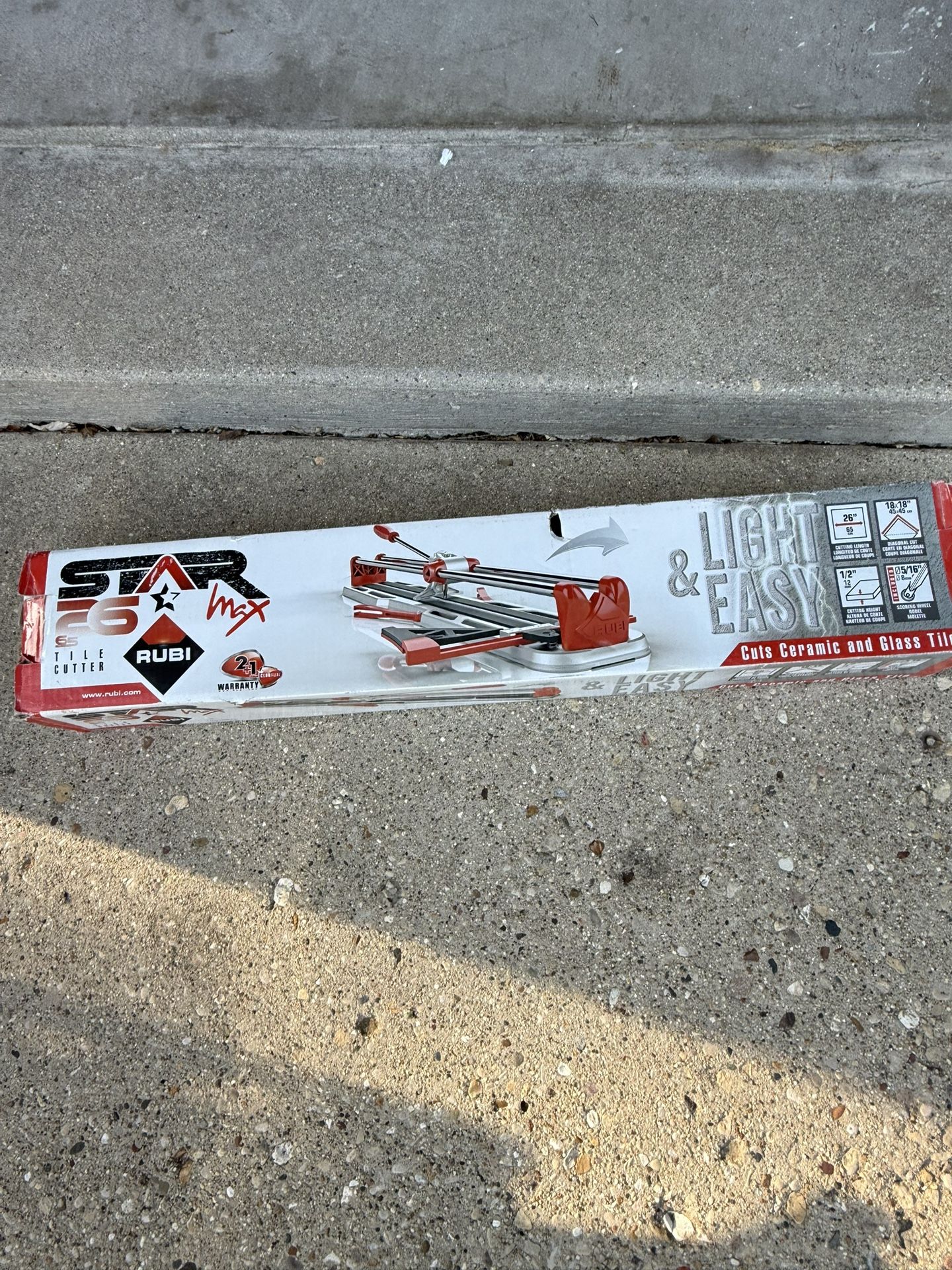 Rubi 26 Tile Cutter - Used On Two Tiles