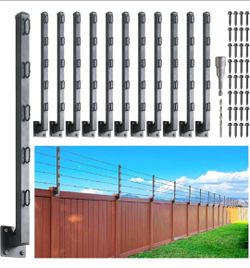 Hulave 12-Pack Fence Post Extender, High 32" Fence