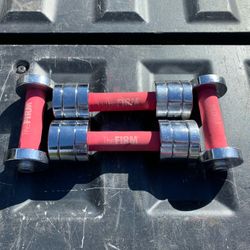 The FIRM adjustable dumbbell/curl bar weight set (3lb/5lb/6lb/8lb)