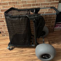 Beach Cart Foldable Fishing Trolley