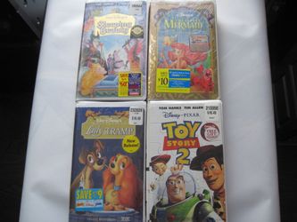 4 ORIGINAL/FACTPRY SEALED  Walt Disney VHS Videos