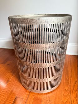 Small decorative pewter end table