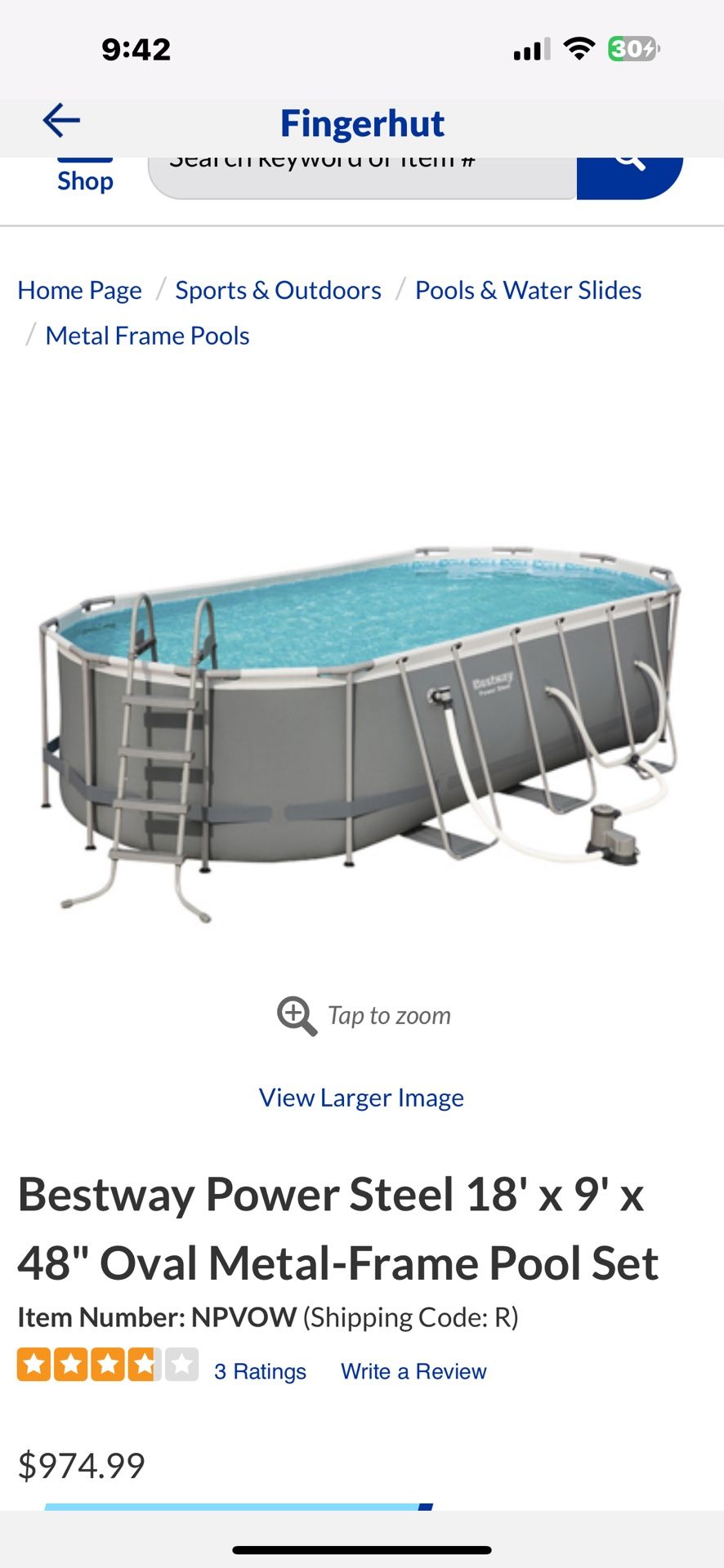 Above Ground Oval Pool
