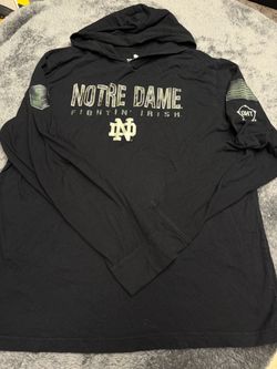 Colosseum Notre Dame Fighting Irish USA OHT Long Sleeve Hooded T-Shirt Size XXL