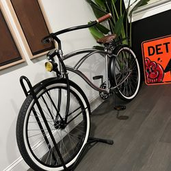 Custom 26” Beach Cruiser Bike Bicycle New Everything Ready To Go Lowrider Cafe Racer