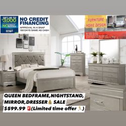 4pcs Queen Bedroom Set 