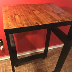 Honey Stain Top Laundry Basket Holder With Wheels