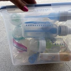 Baby Bottles, Hakka, Breast Pump With Travel Bag