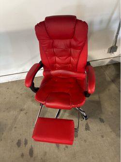 Red office Chair with Footrest!