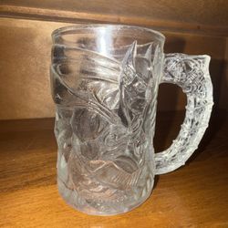 vintage 1995 McDonald's Batman Forever promotional glass mug