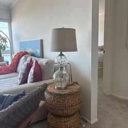 Storage Rattan End Side Tables