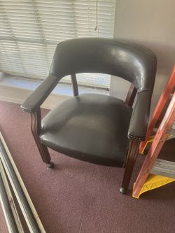 Leather Rolling Chair