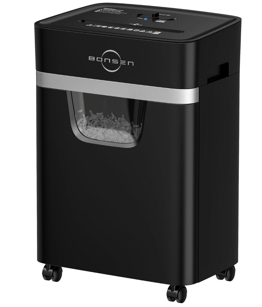 BONSEN 12 Sheet Cross-Cut Paper Shredder