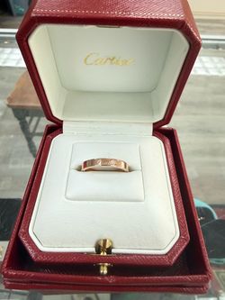 Cartier C de Cartier 3mm 18kt rose gold wedding band size 6.5