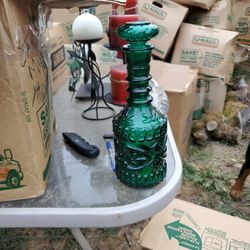 1960's Green Jim Beam Bottle