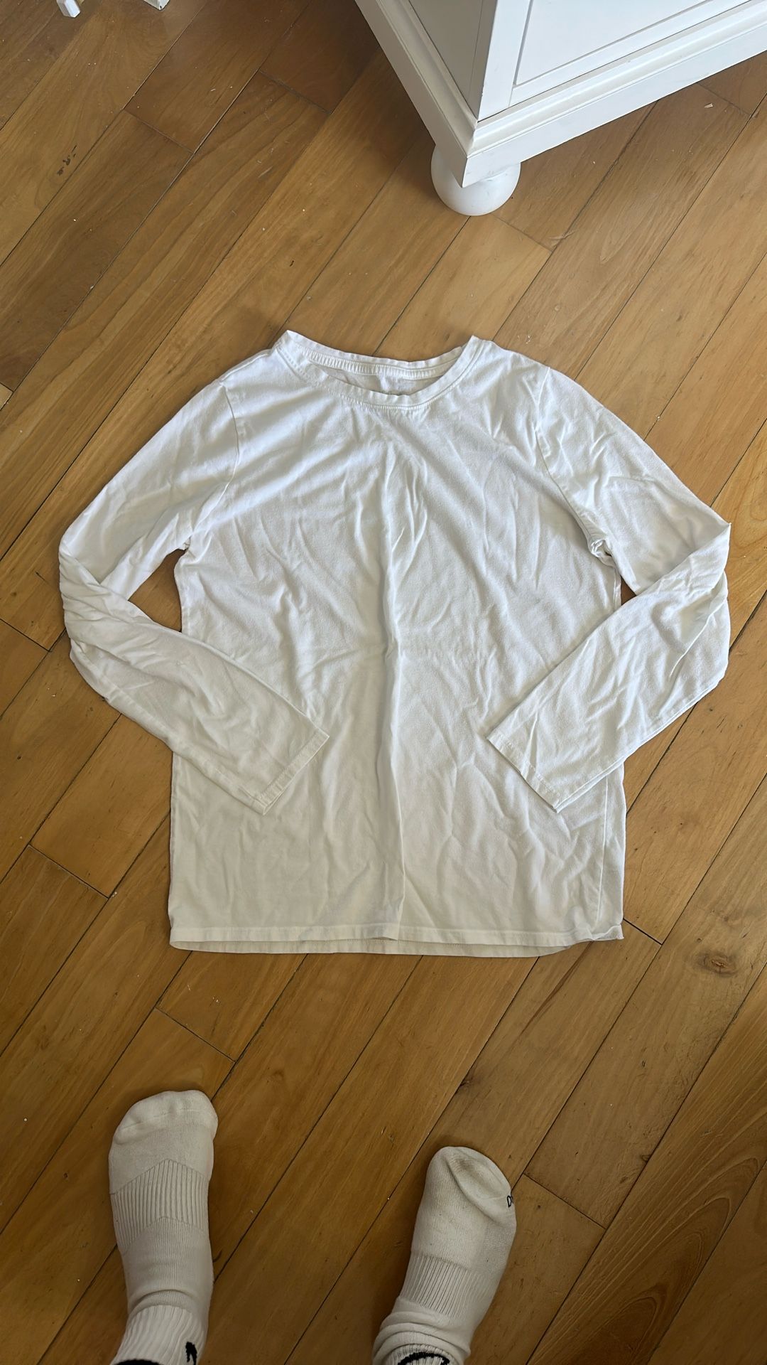 5 XL girls 14-16 white long sleeve thermals