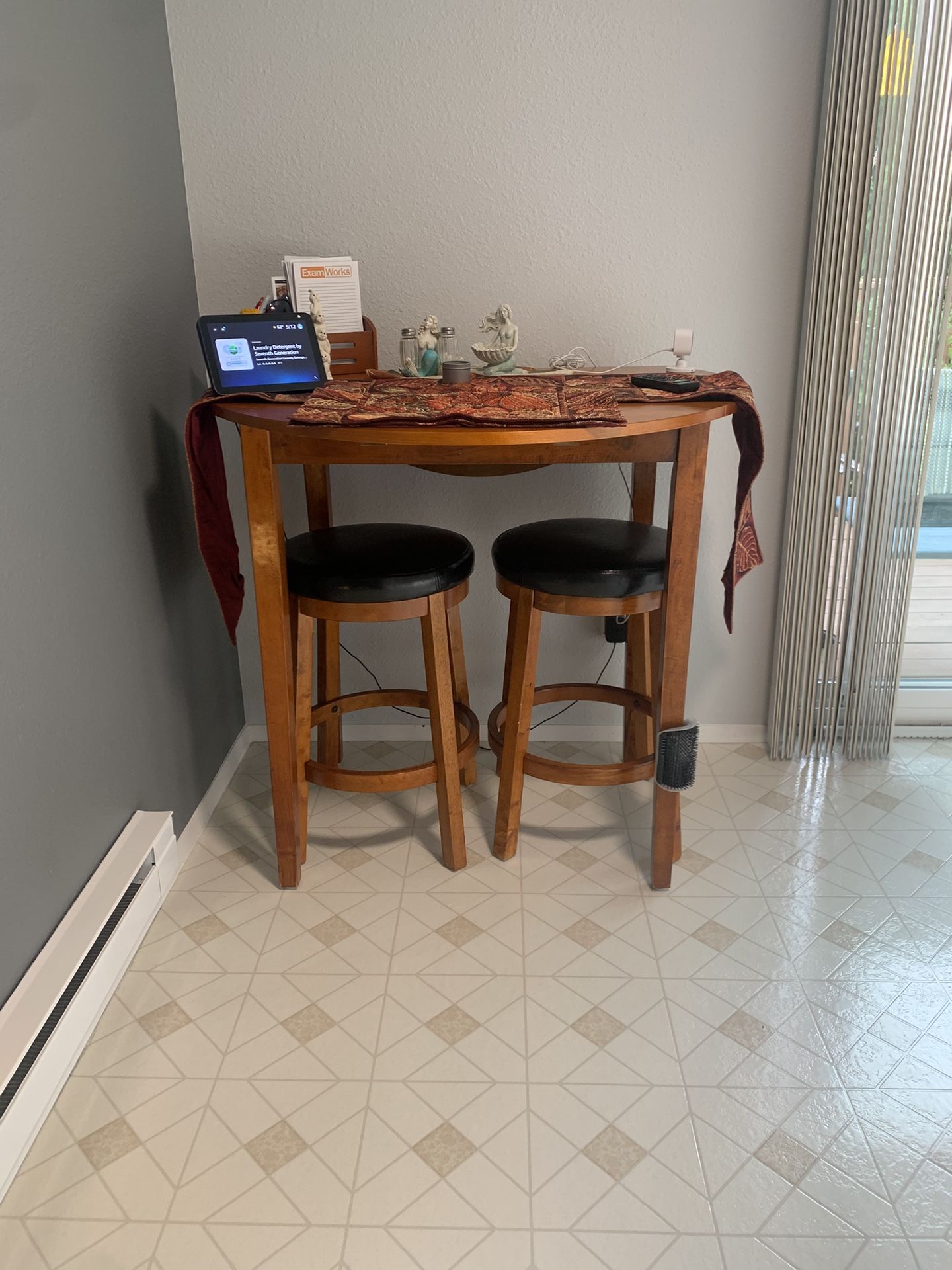 Kitchen Table And Two Barstools