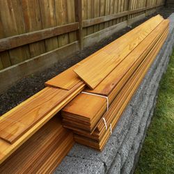 Siding, Stained 1/2x6 Clear Bevel Cedar