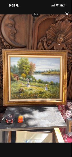 Beautiful oil on canvas signed 31 by 27