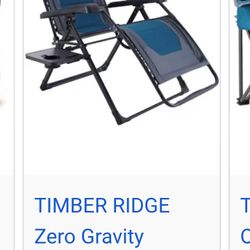 TIMBER RIDGE BRAND ZERO GRAVITY ADJUSTABLE  LOUNGE CHAIR