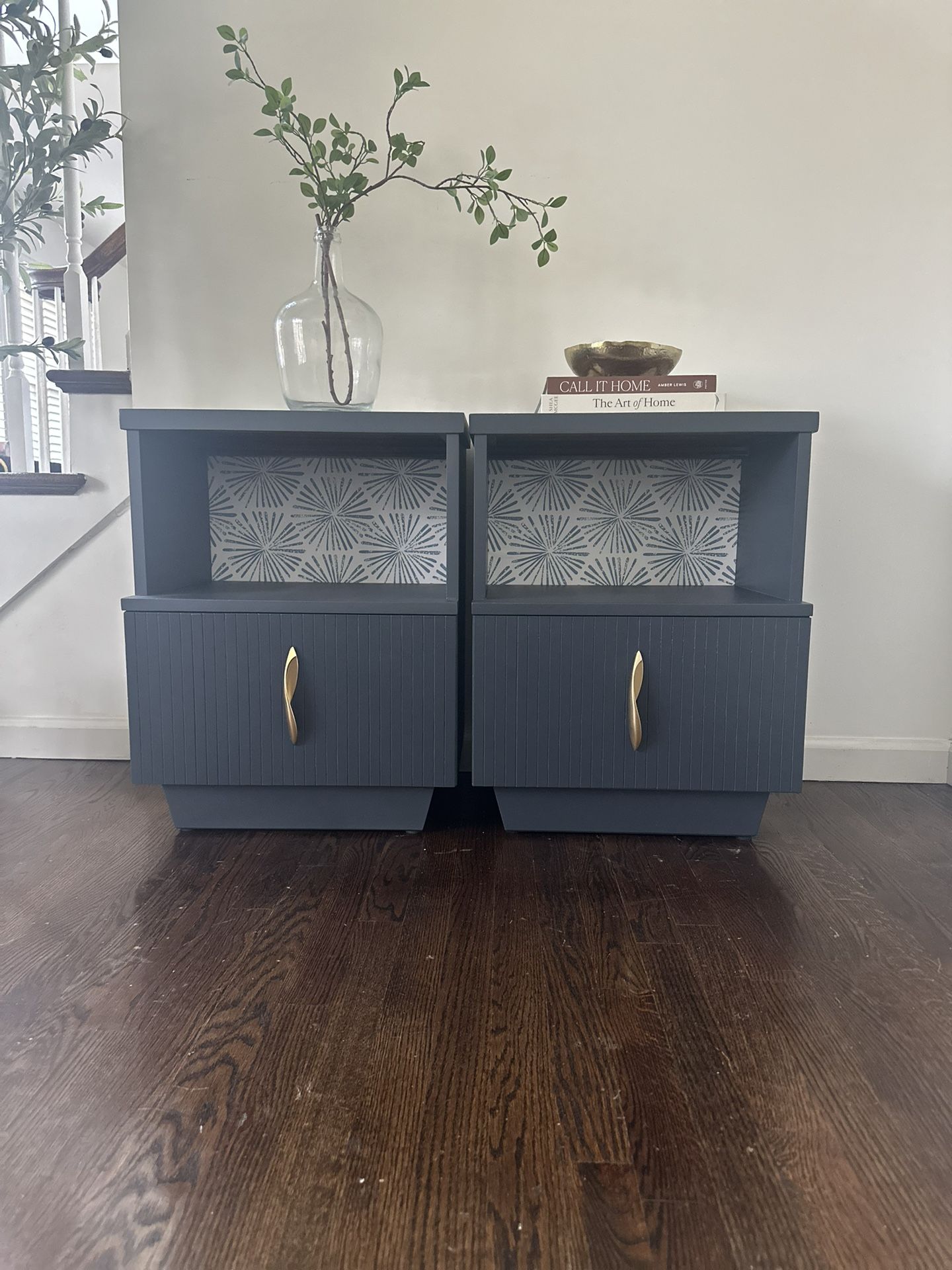 Mid Century Single drawer pair of Nightstands