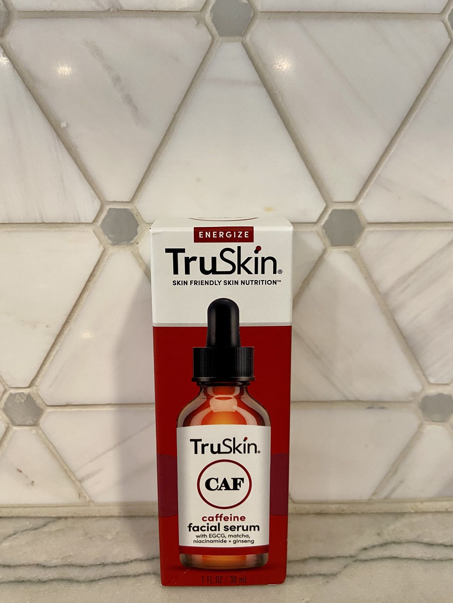TruSkin Caffeine Face & Eye Serum - Energizing 5% Caffeine Serum with EGCG - Dark Circles Under Eye Treatment NEW