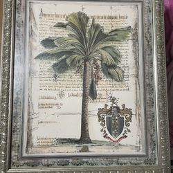 3 Antique Palm Tree Wall Art