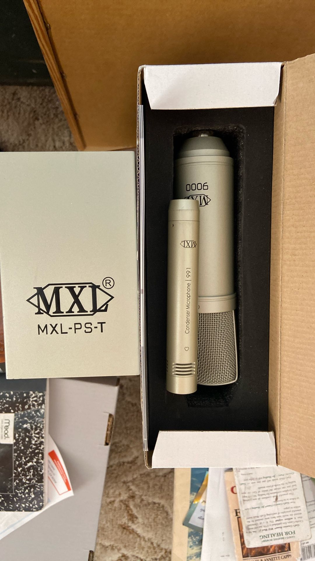 MXL 9000 Tube Condenser Mic+991 Mic+ MXL PS-T