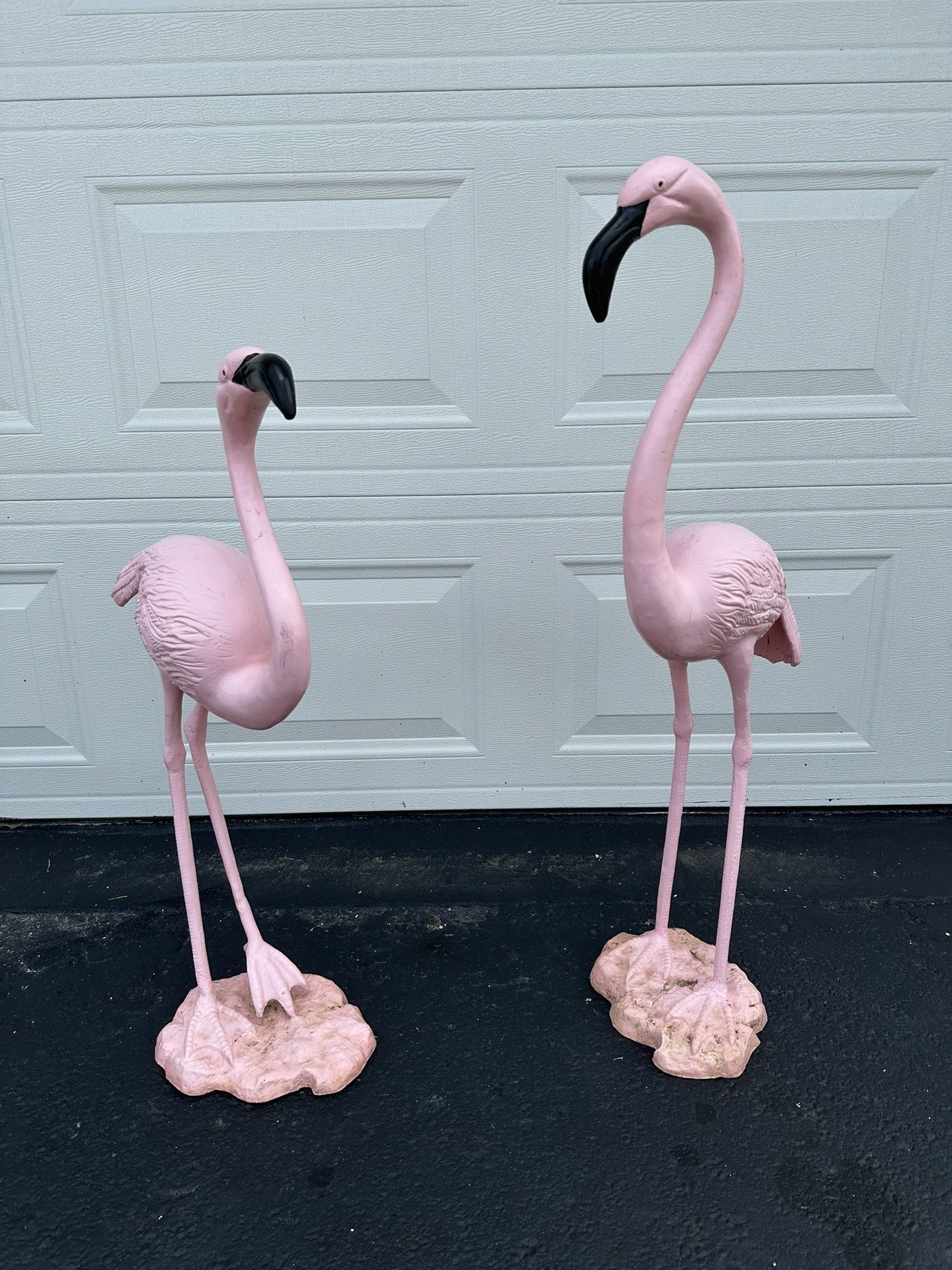 Two  Vintage Flamingo   Ornaments