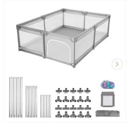 SKYSHALO
Baby Playpen, 78.7 x 70.3 in. Extra Large Playpen for Babies Toddlers, Indoor/Outdoor Baby Fence Play Yard