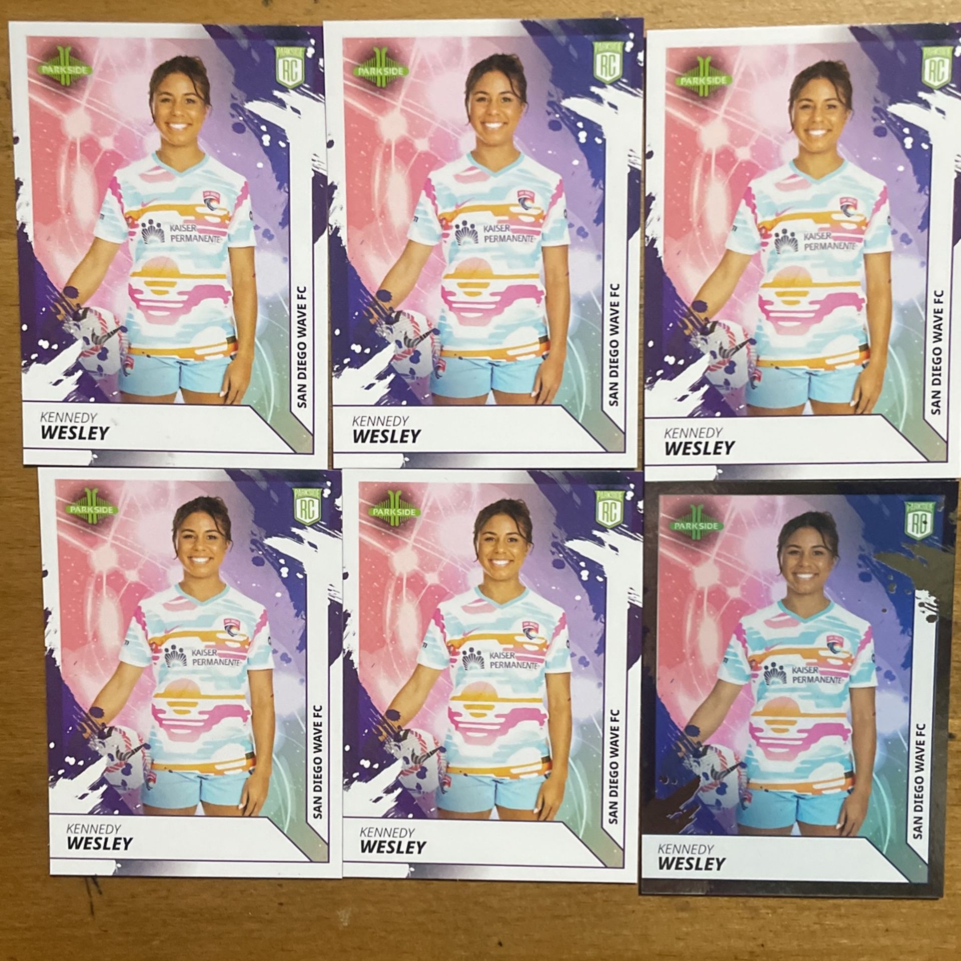 2024 PARKSIDE KENNEDY WASLEY 6 CARD ROOKIE LOT