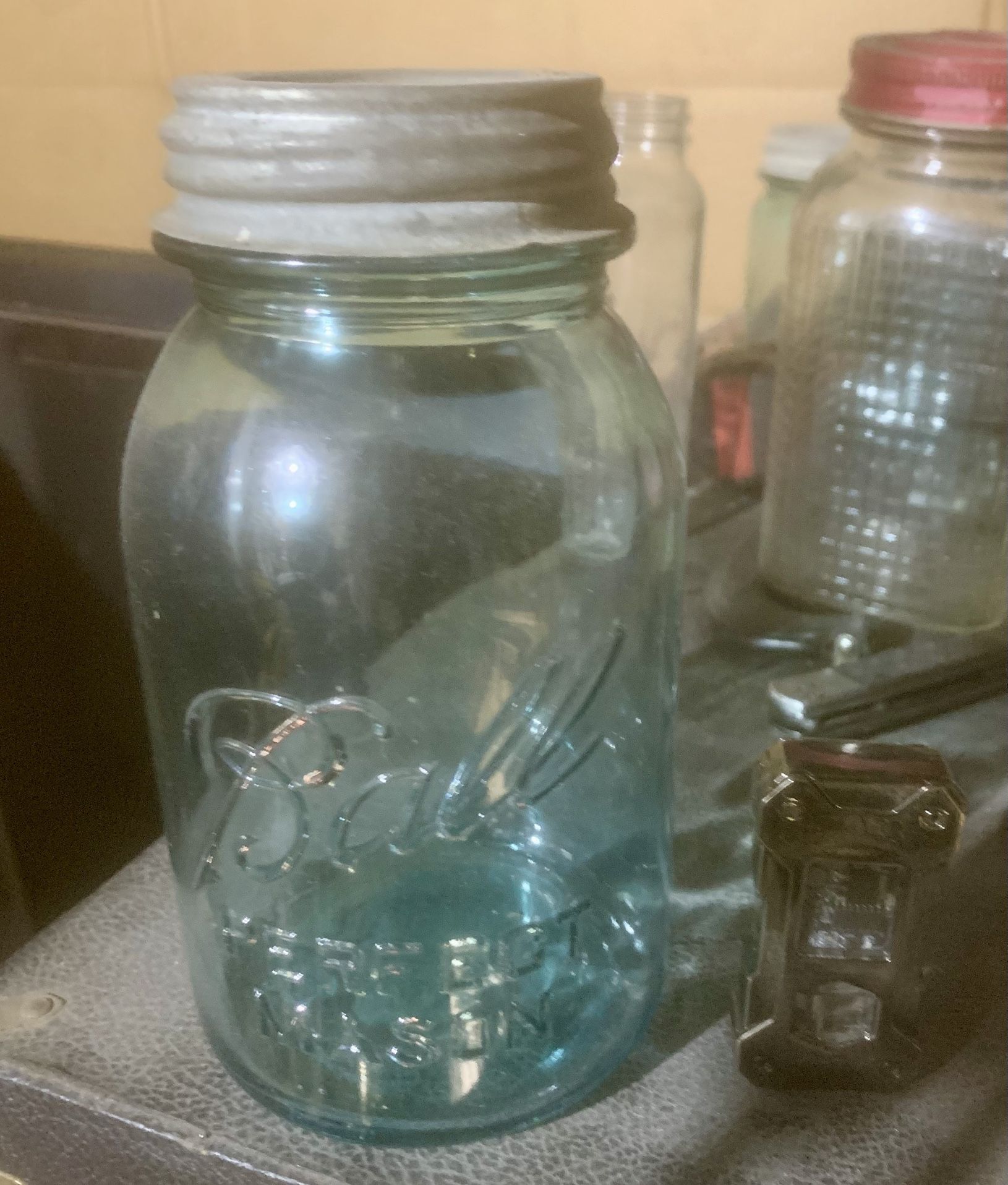 Vintage Green Jar