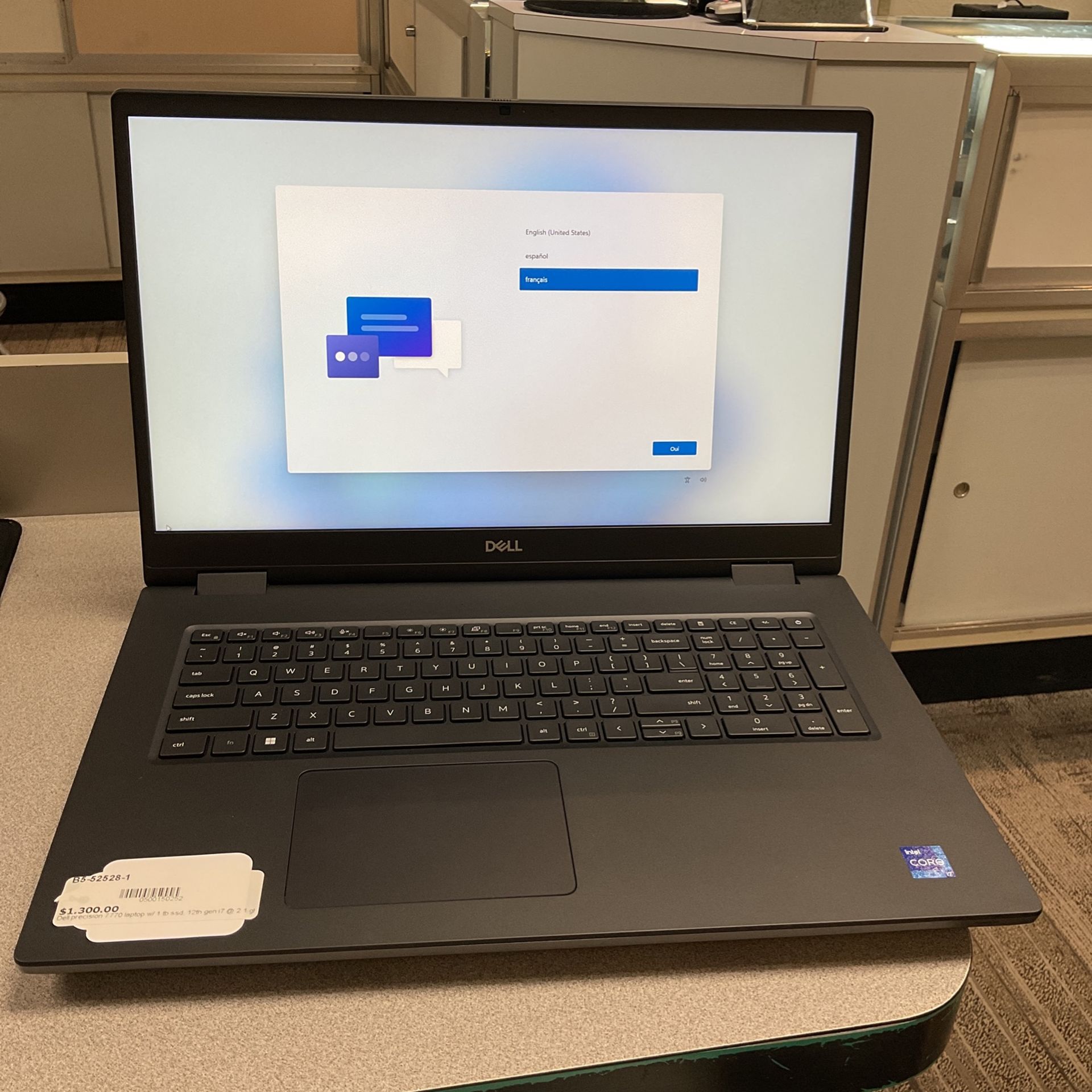 Dell Precision 7770 Laptop W/1 Tb Sad.12th Gen I7 @ 2.1gb