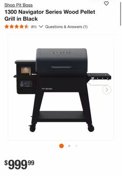 Shop Pit Boss 1300 Navigator Series Wood Pellet Grill in Black