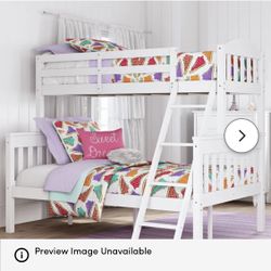 White bunk beds
