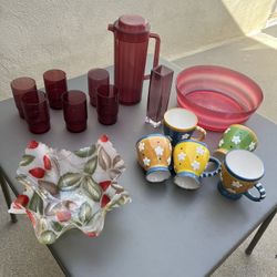 Cups And Pitcher Set And More